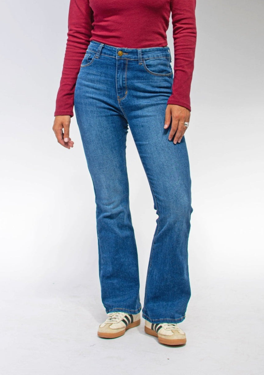 Jean Wide Leg con Lycra