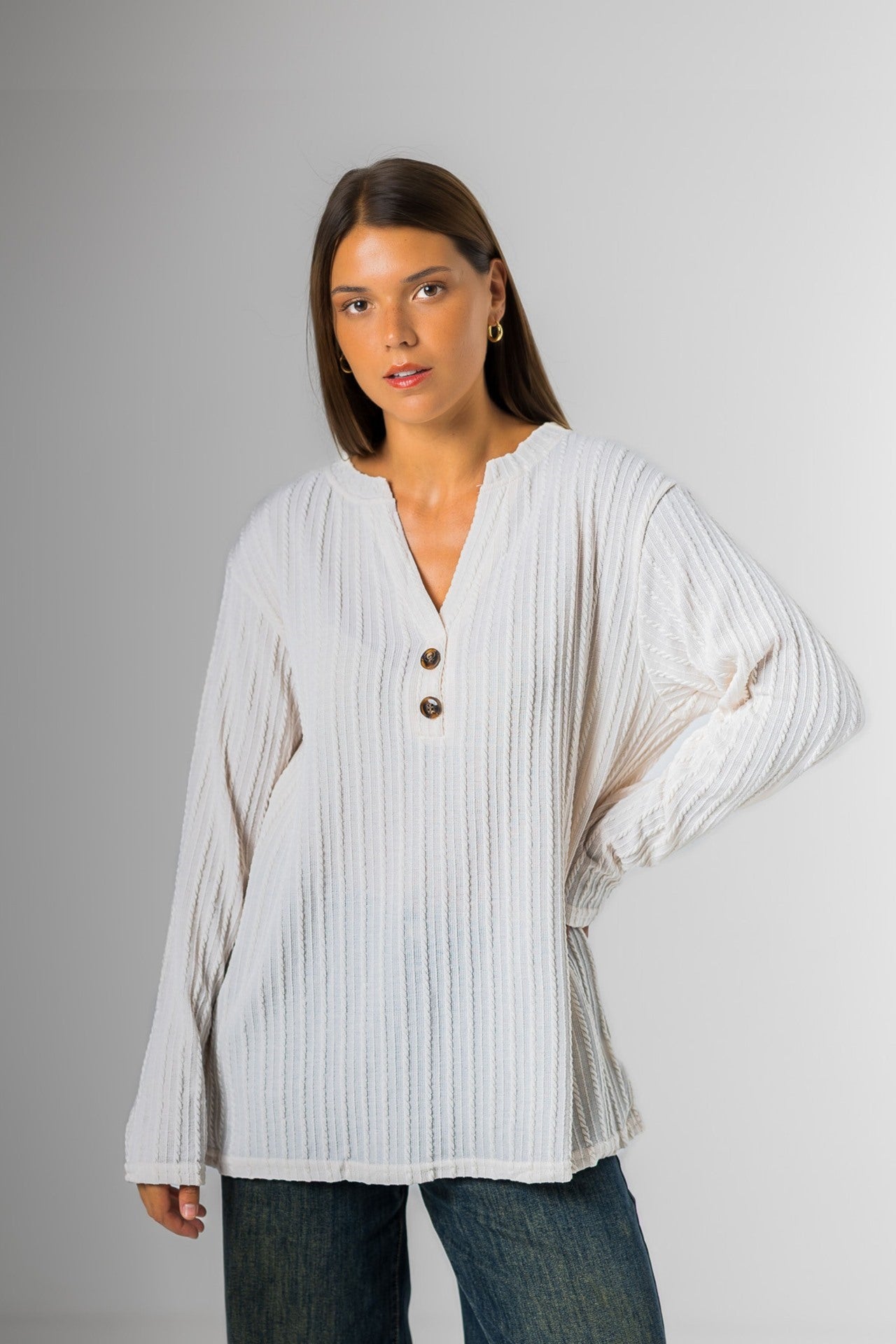 Blusa c/Botones en Escote