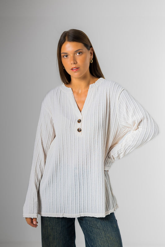 Blusa c/Botones en Escote