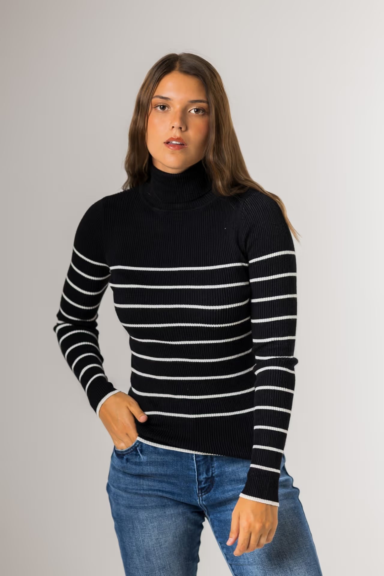 Polera Tejida a Rayas