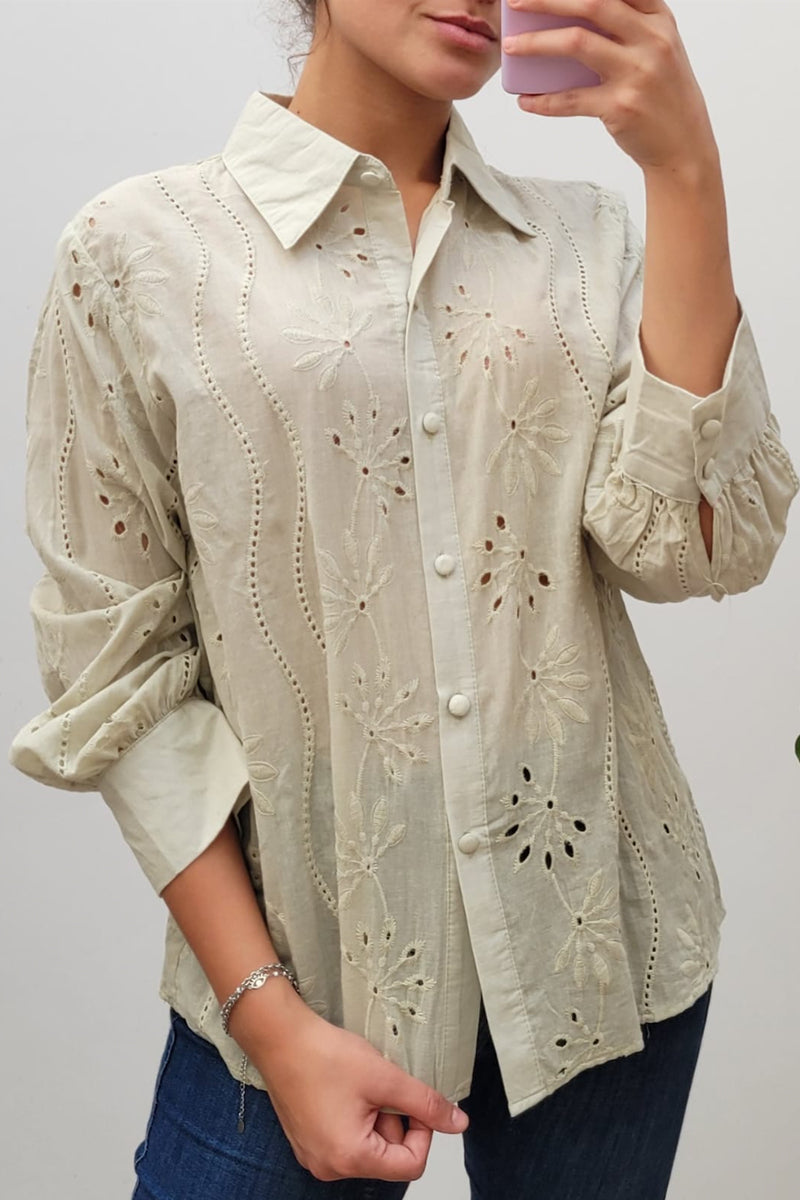 Camisa Broderie