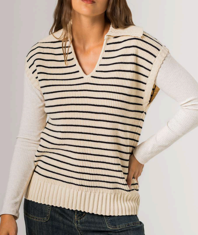 Chaleco Tejido a rayas