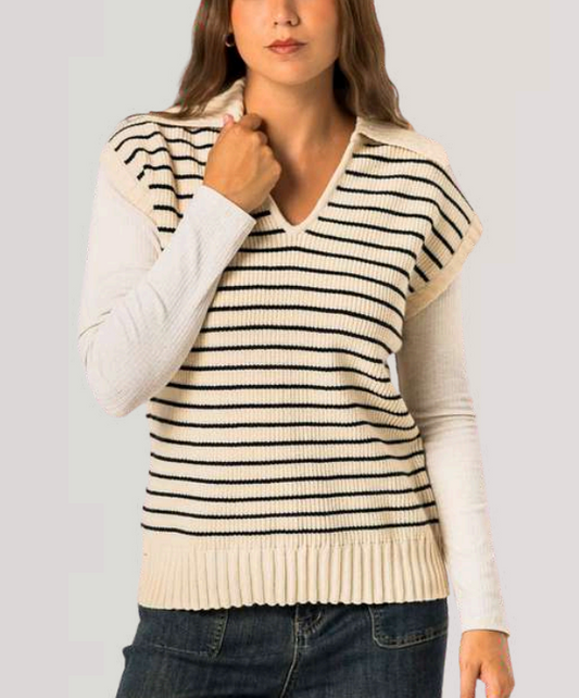 Chaleco Tejido a rayas